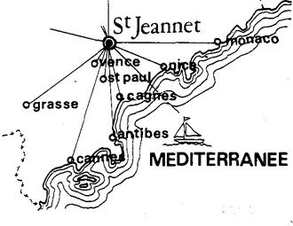 map of saint jeannet - gites des baous